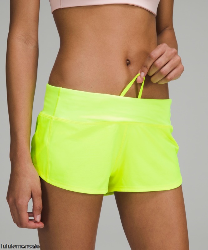 Lululemon Damen DELULU351 | Speed Up Low-rise Gefüttert Short 25 Highlight Gelb